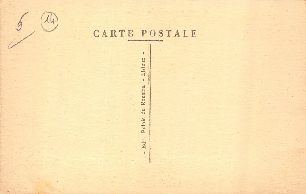 Lisieux — Öffentlicher Garten — Verlag Palais du Rosaire, Nr. 19 - Rückseite