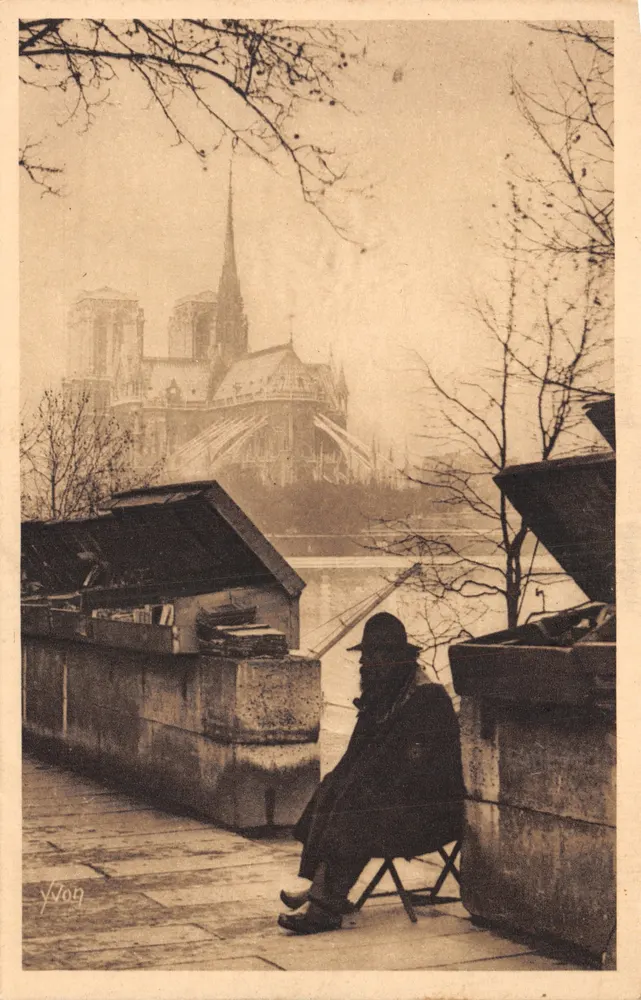 Notre-Dame de Paris — Ansicht von der Seine — Verleger YVON - Vorderseite