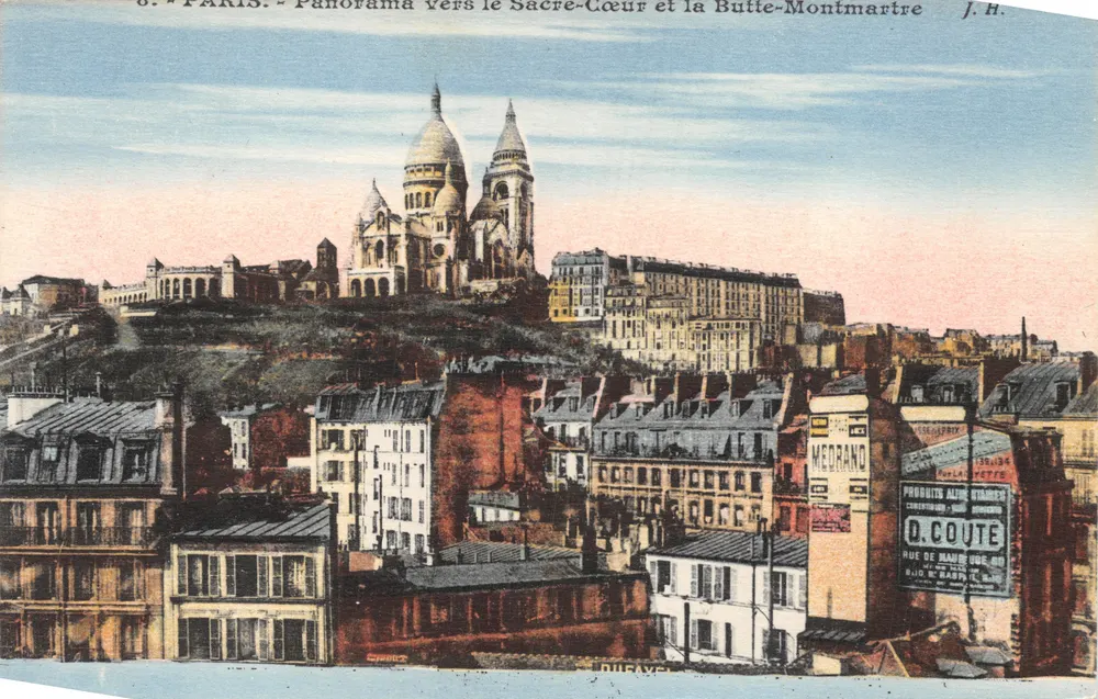 Paris — Panorama in Richtung Sacré-Cœur und Butte-Montmartre — J.H. Verlag - Vorderseite