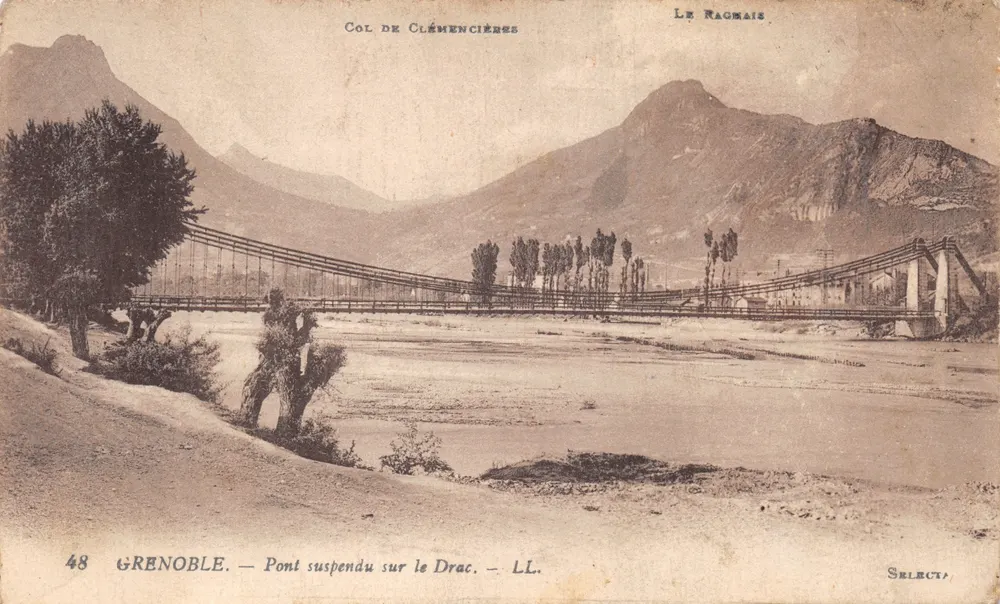 Col de Clémencières — Hängbrücke über den Drac — Verlag SELECTA, Nr. 48 - Vorderseite