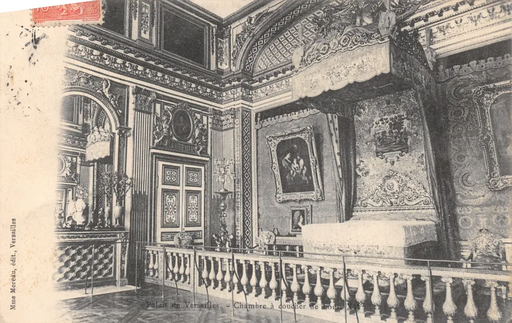 Schloss Versailles — Schlafzimmer von Ludwig XV — Verlag Nime Moreau, Versailles - Vorderseite