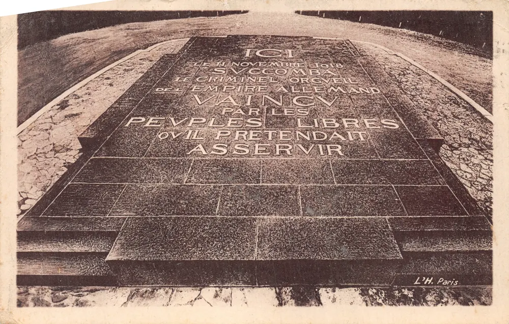 Wald von Compiègne — Armistice-Clairière — Zentraler Stein — Armistice-Ausgabe - Vorderseite