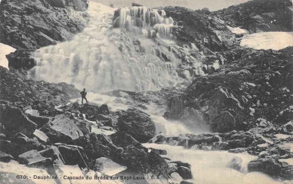Dauphiné - Cascade du Bréda aux Sept-Laux - E.R. - n° 670 - 앞면