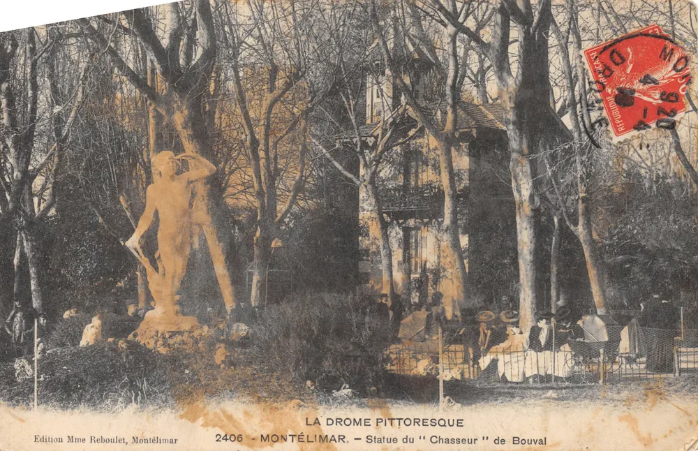 Montélimar — Statue des « Chasseur » von Bouval — Ausgabe von Mme Reboulet, Montélimar, Nr. 2406 - Vorderseite