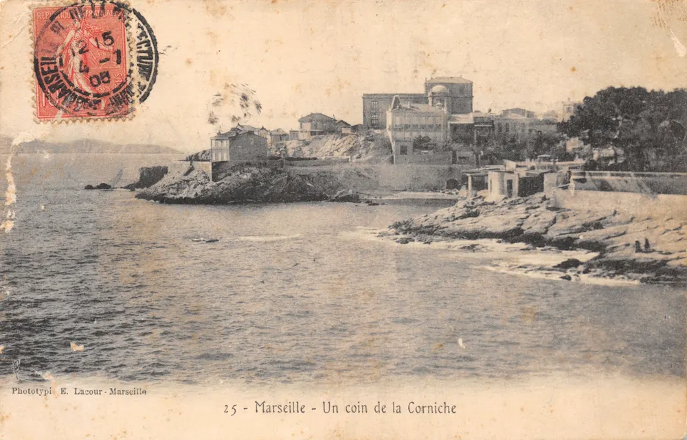 Marseille — Ein Stück der Corniche — Phototypi E. Lacour-Marseille n°25 - Vorderseite