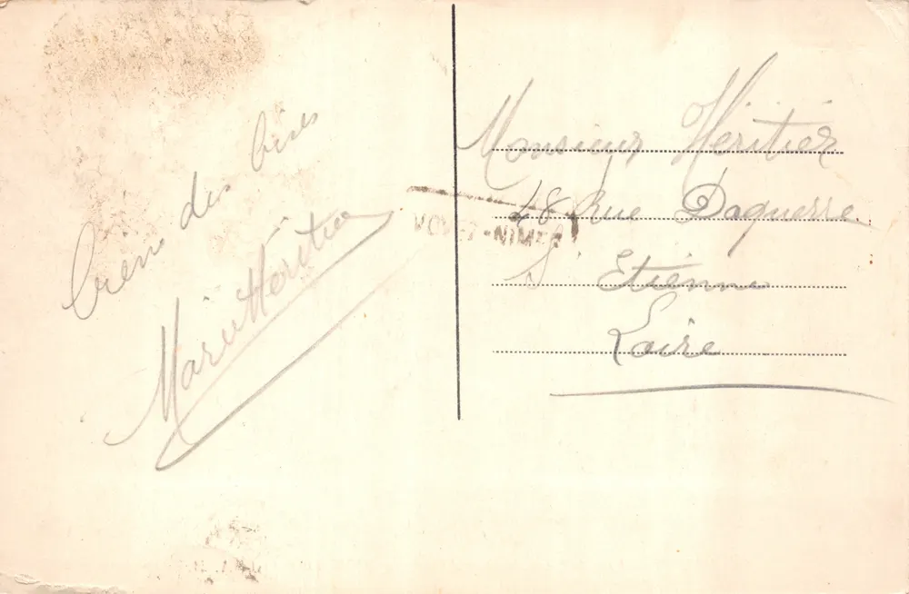 Nîmes - Die Arenen, äußere Ansicht (Westseite) - A. R - Rückseite