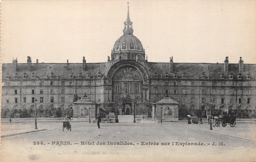 Paris — Hotel des Invalides — Eingang zur Esplanade — J. H. — n° 244 - Vorderseite