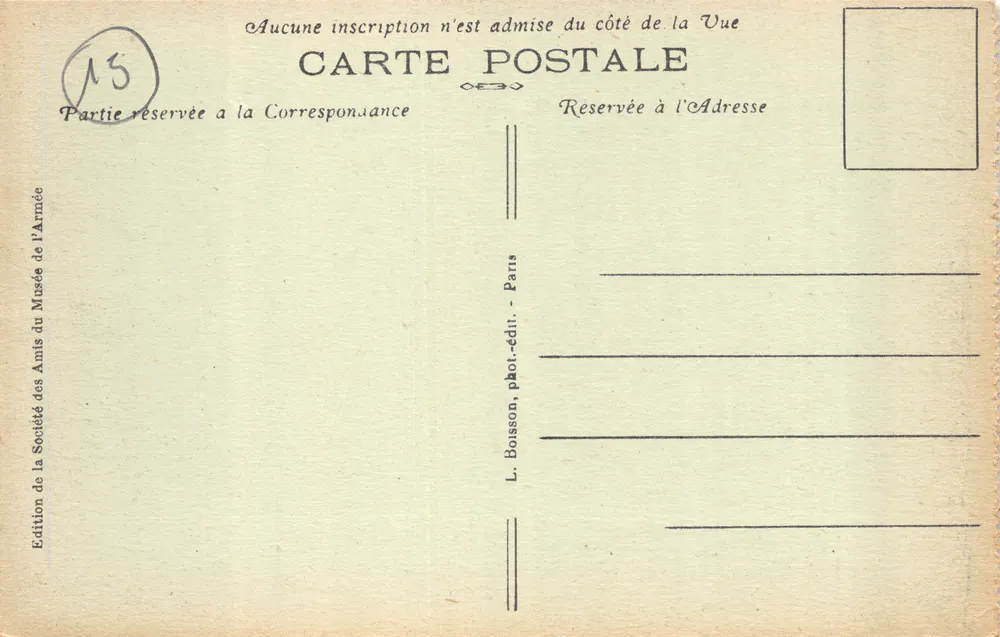 Paris — Hotel des Invalides — Eingang zur Esplanade — J. H. — n° 244 - Rückseite