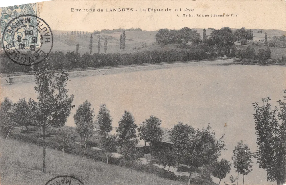 Um LANGRES - Der Lièze-Staudamm — C. Marlin, Galeries Réunies de l'Est - Vorderseite