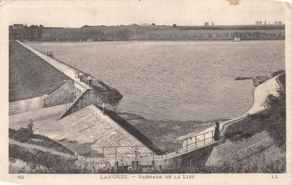 Langres — Barrage de la Liez — éditeur LL, n° 62 - 앞면