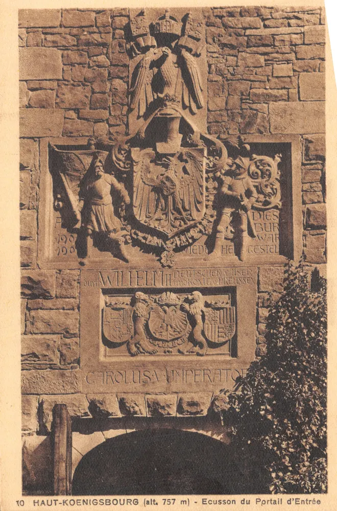 Haut-Koenigsbourg — Wappen des Eingangstor — Sonderausgabe des Schlosses - Vorderseite