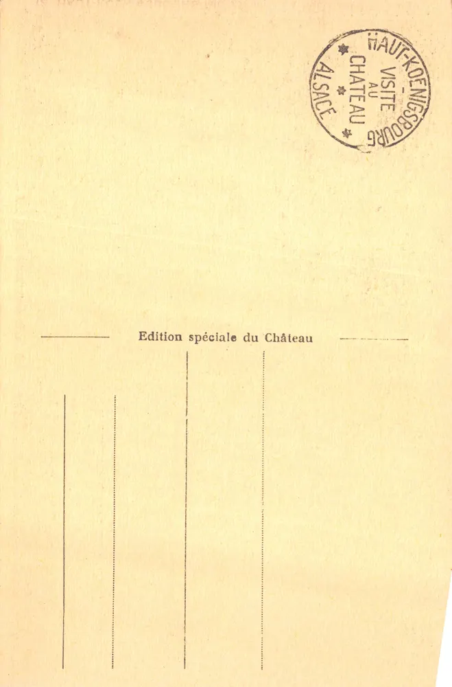 Haut-Koenigsbourg — Wappen des Eingangstor — Sonderausgabe des Schlosses - Rückseite