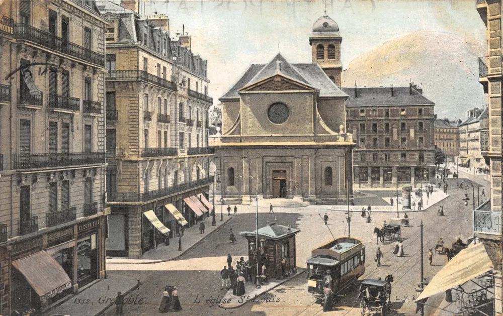 Grenoble — Ansicht der Kirche Saint-Louis — Verlag L.V.A. n°1333 - Vorderseite