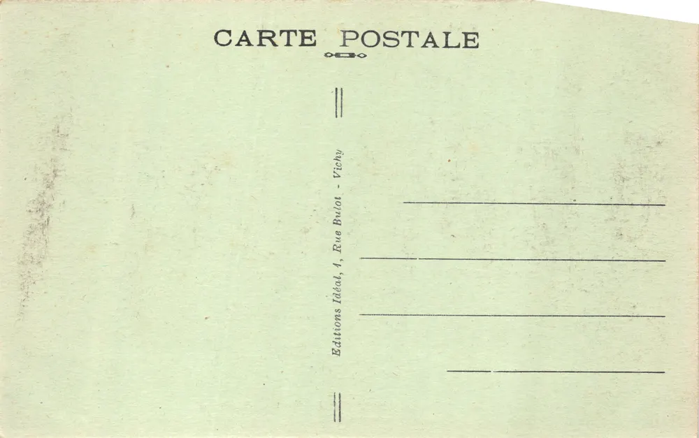 Schloss Cordès — Ansicht der Westküste — Verlag Idéal, Nr. 4548 - Rückseite