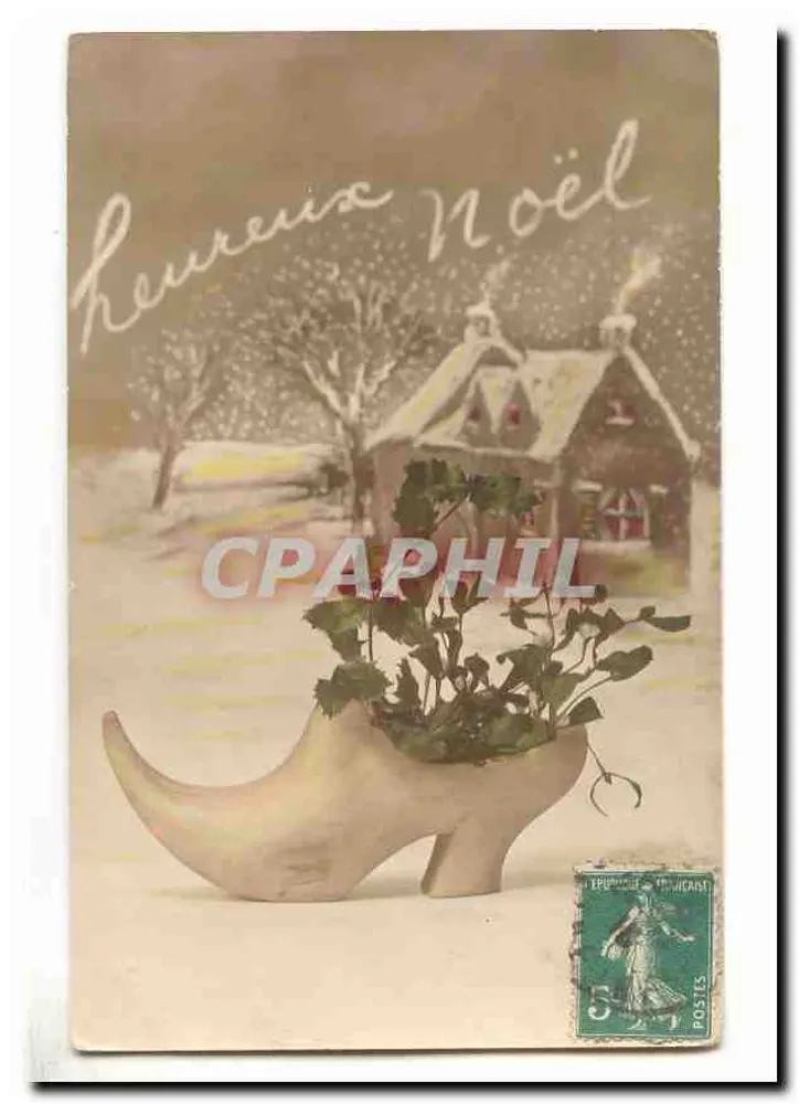 Weihnachtsstiefel — Winterlandschaft — Verlag: Épigraphique Française - Vorderseite