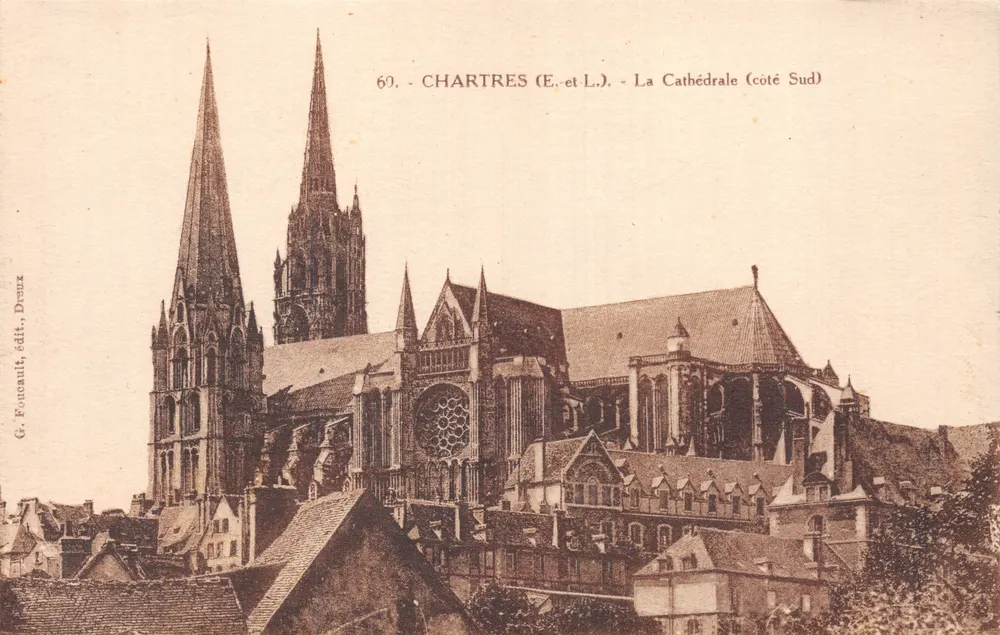 Chartres (E.-et-L.) — Die Kathedrale (Südseite) — G. Foncault, Verlag, Dreuz - Vorderseite