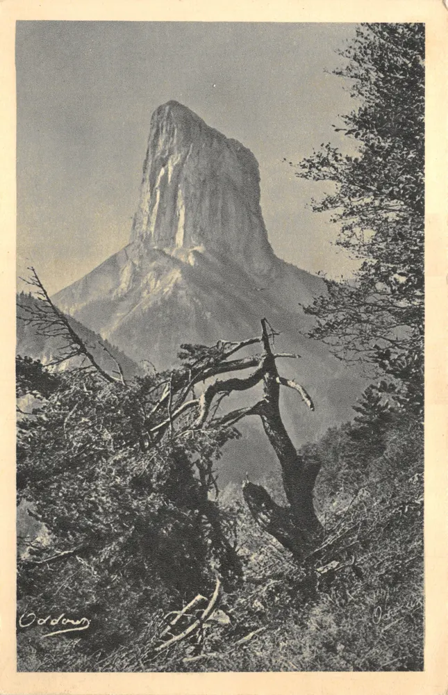 Mont Aiguille — Panoramablick — Verlag G. Oddoux, Nr. 93 - Vorderseite