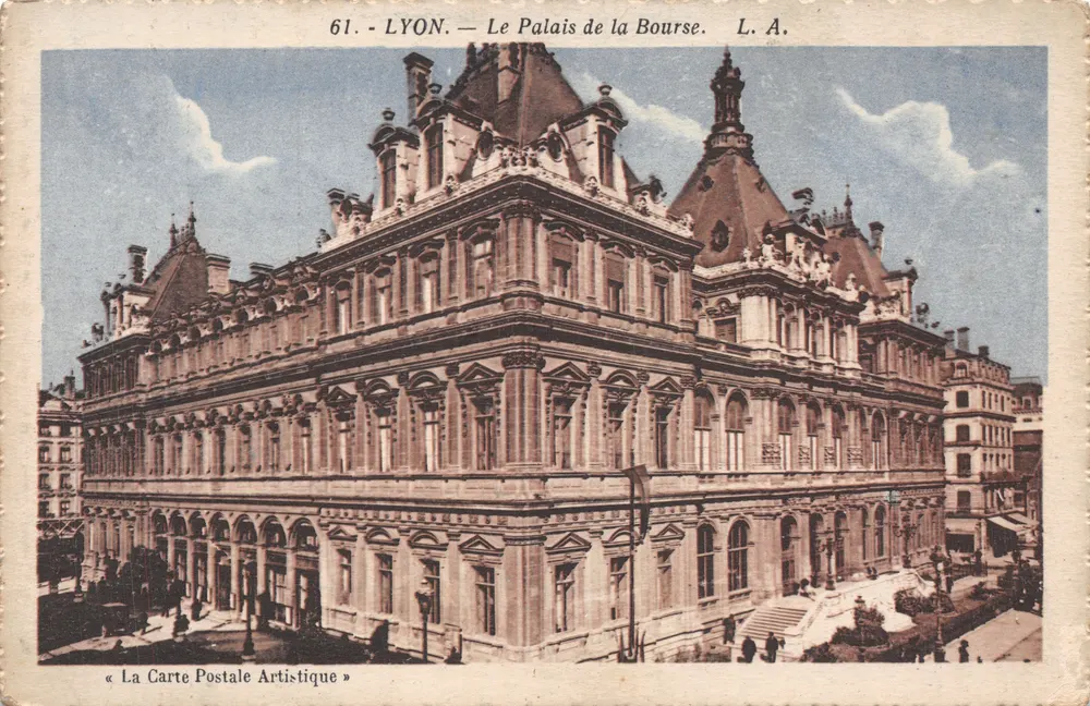 LYON — Das Palais der Börse — L. A. — Nr. 61 — Die künstlerische Ansichtskarte - Vorderseite