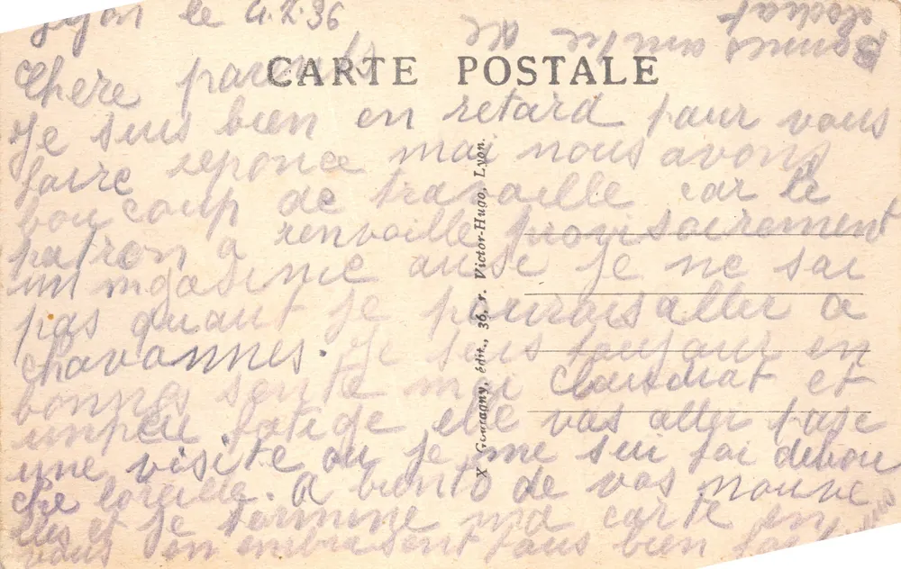LYON — Die Palais de la Foire — Verlag Victor-Hugo, n°46 - Rückseite