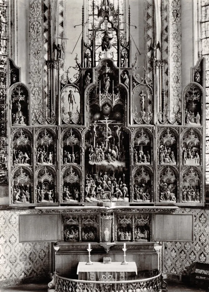 Schleswig-Dom — Geschnitzter Holzaltar — Verlag Echt Foto, Nr. 341 - Vorderseite