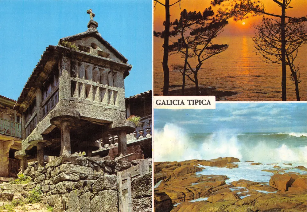 Pouca de Galicia — Haus auf Stelzen — Galicia Tipica — Verlag Postales Fama - Vorderseite