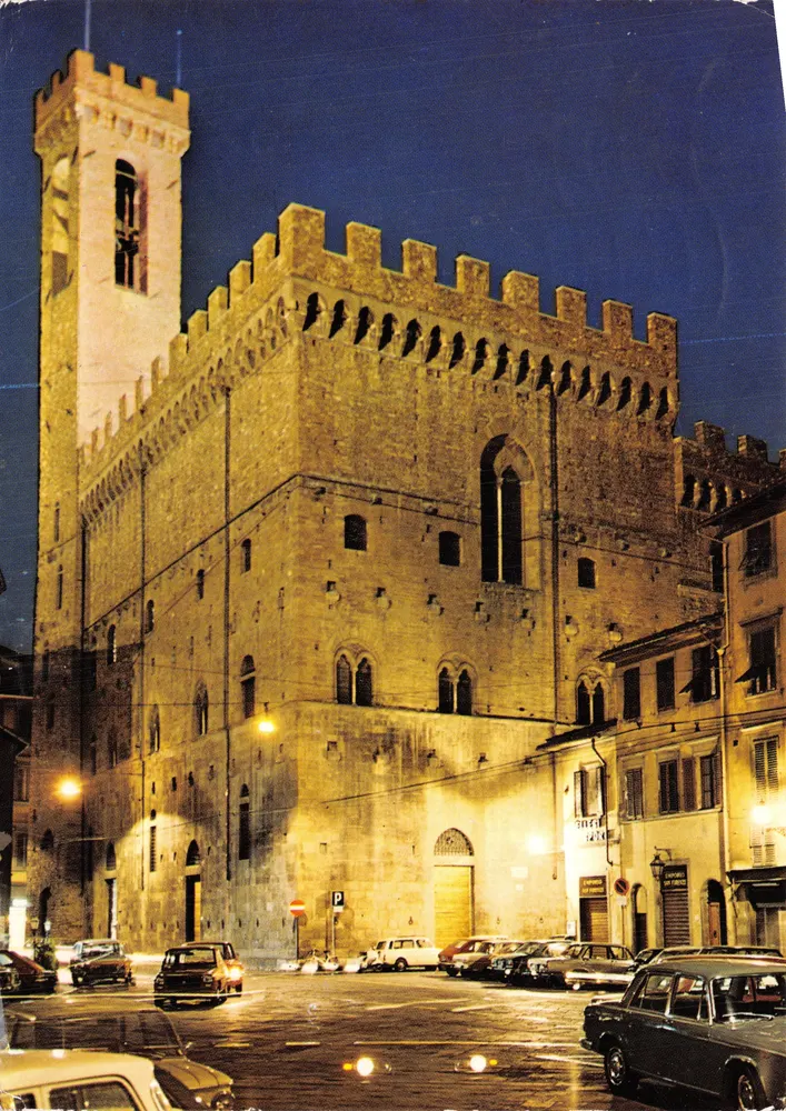 Palazzo del Bargello — Nacht — Verlag Grafiche Biondetti - Florenz, Nr. P 78 - Vorderseite