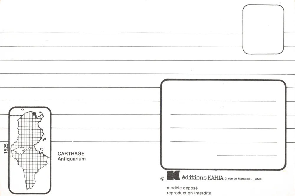 Carthage — Antiquarium — éditeur éditions KAHIA - 뒷면