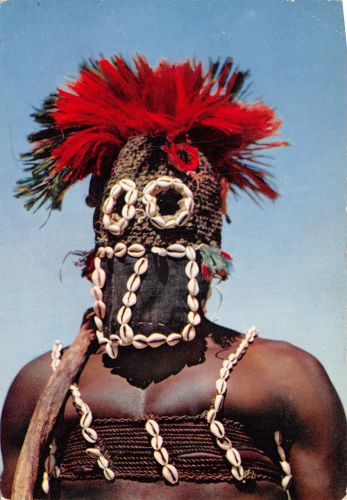 Afrikanisches Gesicht — Dogon — Verlag Editions HOA-QUI, Nr. 3718 - Vorderseite