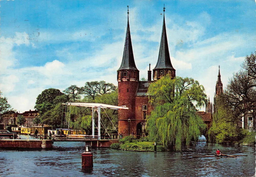 Delft — Osttor mit Schiffsbrücke — Verlag MUVA VALKENBURG (IL.) - Vorderseite