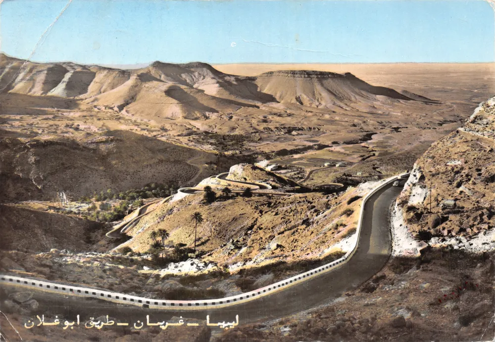Libyen - Garian — Ansicht der Bugheïlastraße — Verlag Vera Fotografia - Tripoli - Vorderseite