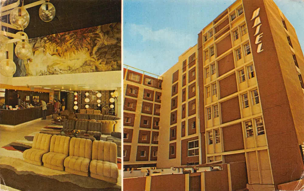 Hotel Basel — Eingangshalle und Fassade — Verlag Basel Hotel Tel-Aviv - Vorderseite