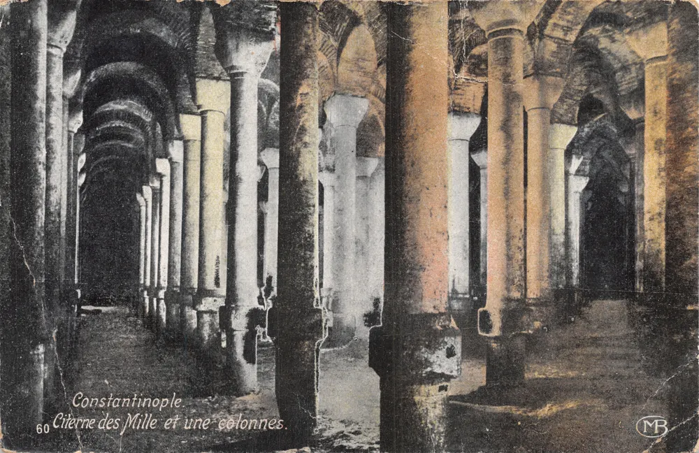 Costantinopoli — Cisterna delle Mille e una colonne — editore MR - Recto