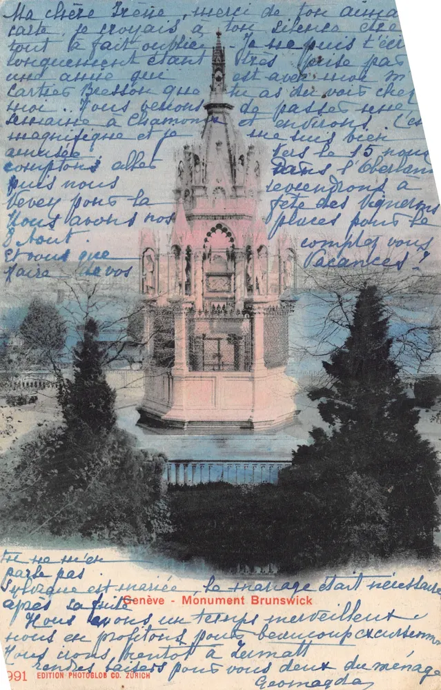 Genf - Denkmal Brunswick — Verlag ÉDITION PHOTOGLUB CO. ZÜRICH - Vorderseite