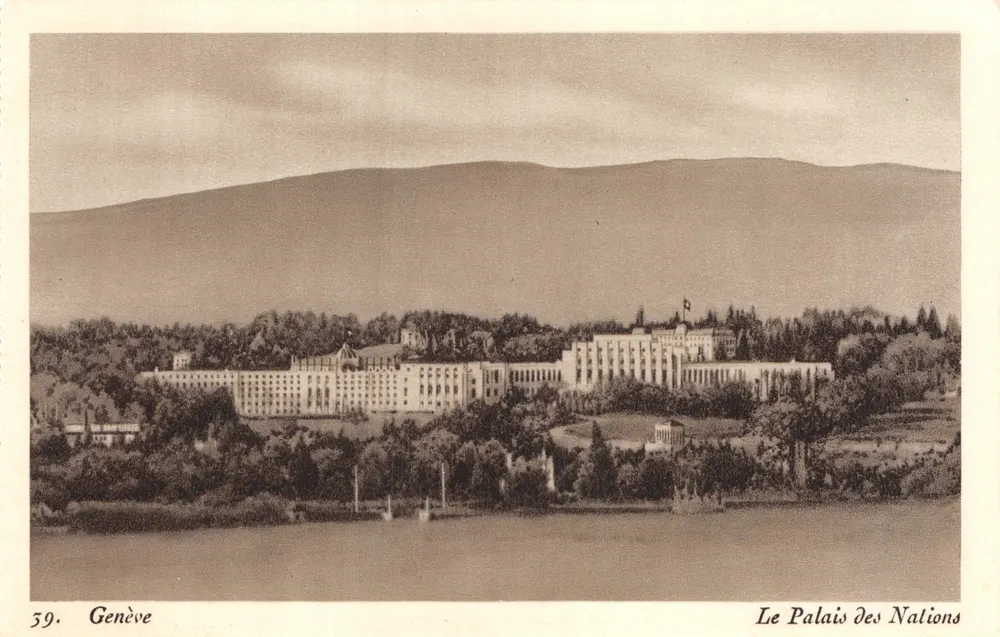 Genf — Das Palais der Nationen — Verleger Paul Lebèt - Vorderseite