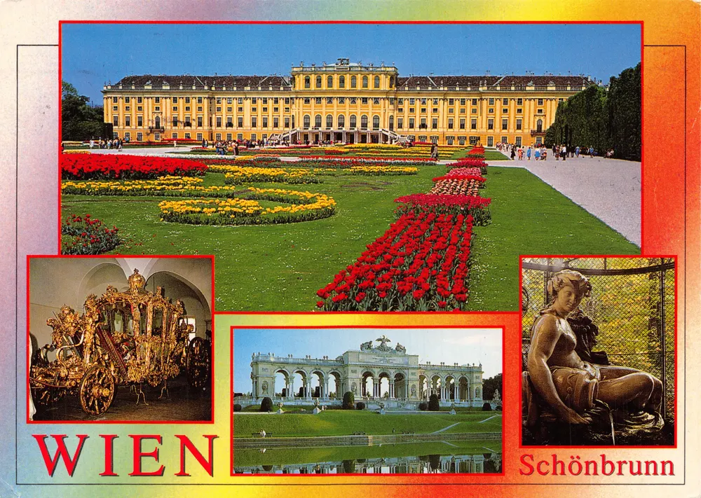 Schloss Schönbrunn — Garten und Denkmäler — Verlag RAU-COLOR, Wien - Vorderseite