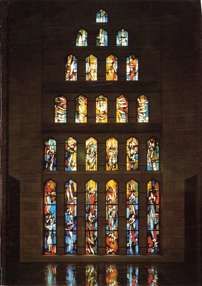 Vitrail de l'Annonciation — Basilique de Nazareth — éditeur PALPHOT, n° 6909 - Recto