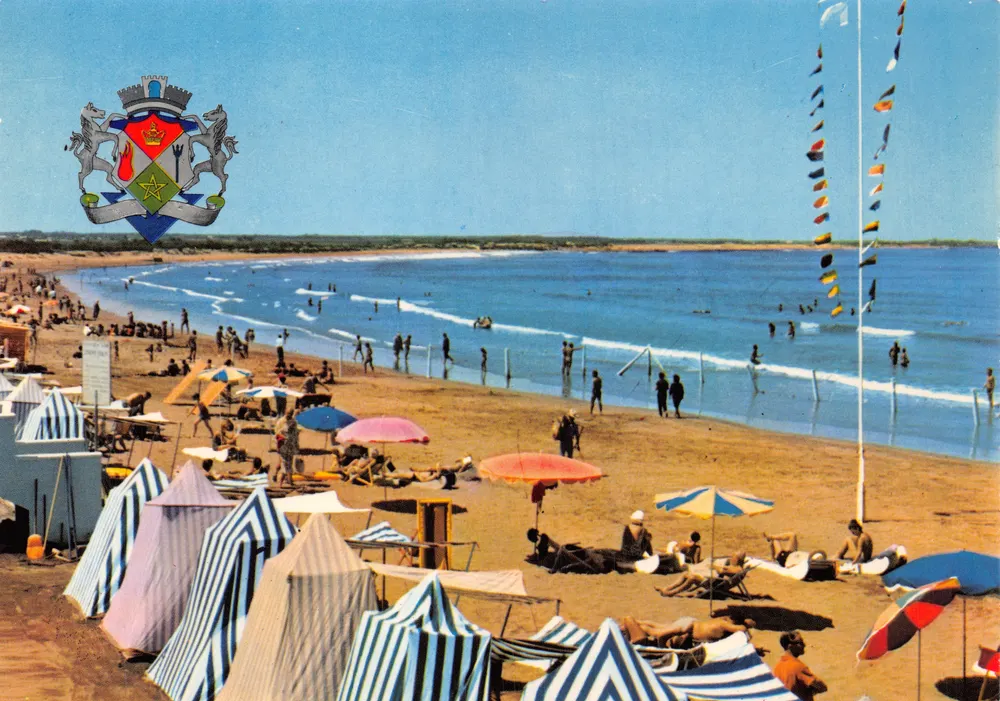 Mohammedia — Strand und Wappen der Stadt — Verlag JEFF - Vorderseite