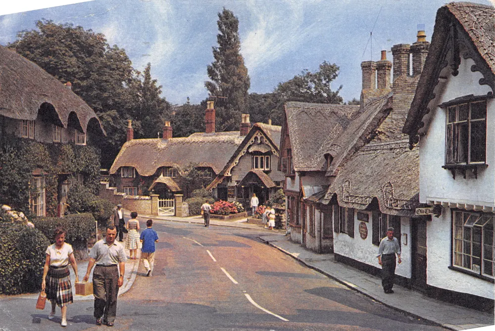 Altes Dorf, Shanklin — pittoreske Szene — J. Arthur Dixon, I.W. 367 - Vorderseite