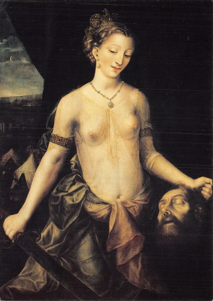 Judith — mit dem Kopf Holofernes — von Jan Metsijs — Verleger Vontobel - Vorderseite