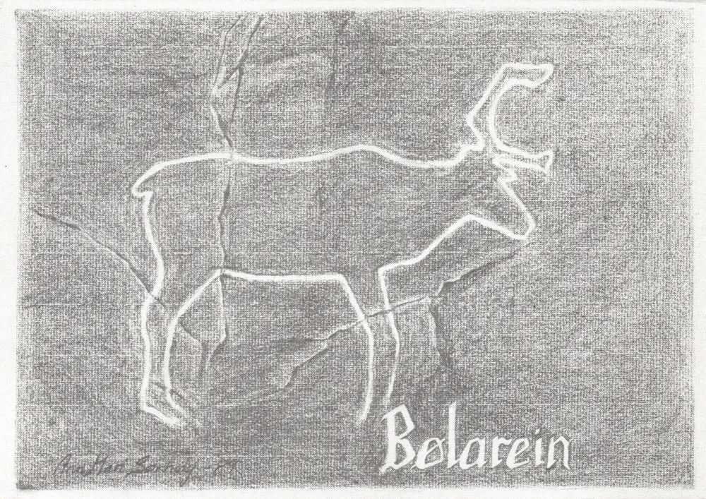 Belarein — Felszeichnung eines Bulls — Annette Loring 1977 - Vorderseite