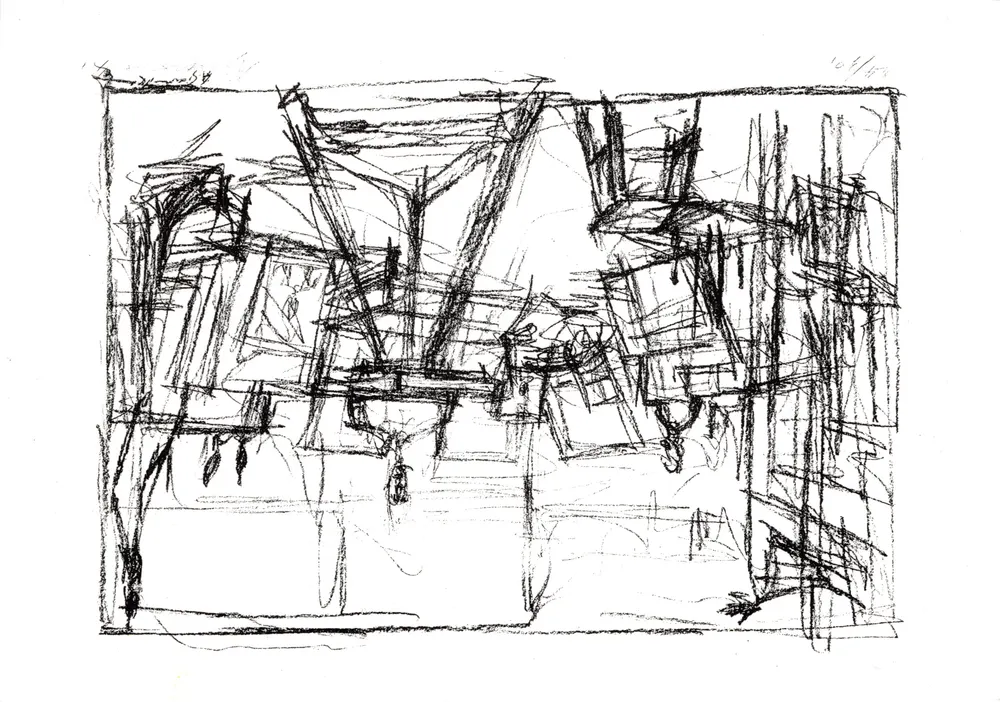 Kopf im Atelier — Giacometti, 1955 — Imprimerie Arté, Paris, C 20 - Vorderseite