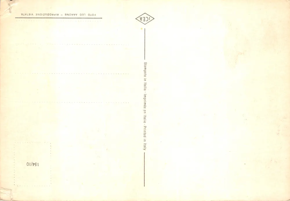 Bouquet gelber Rosen — in einem grünen Vase — Verlag ICEA, Nr. 154/10 - Rückseite
