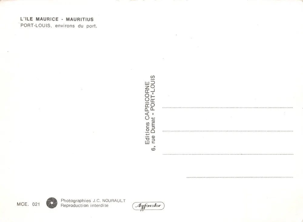 Port-Louis — Ansicht des Hafens mit Kanonen — Editions Capricorne - Rückseite