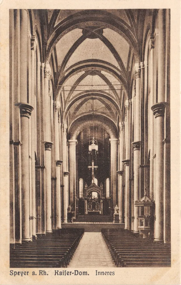 Speyer a. Rh. - Kaiser-Dom — intérieur de la cathédrale impériale - Recto