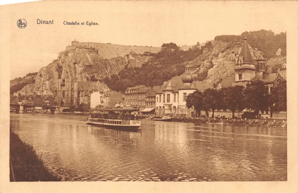 Dinant — Citadel und Kirche — Verlag N. Jus, Seriennummer nicht sichtbar - Vorderseite