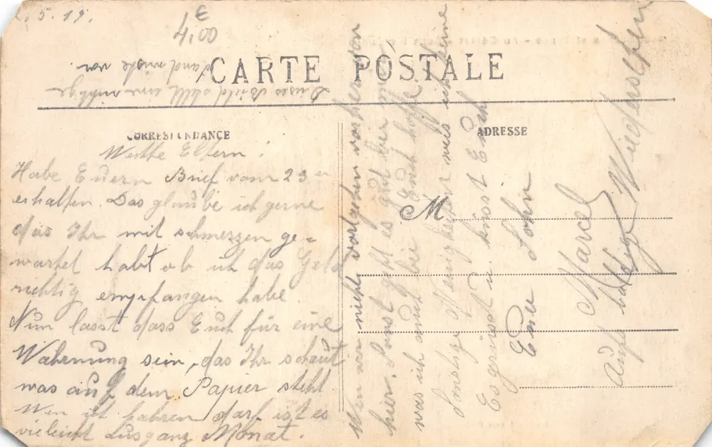 Au Désert — Dans les Dunes — Scènes et Types — n°440 — éditeur Schneuch - Verso