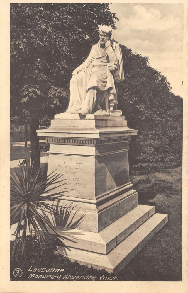 Lausanne — Denkmal für Alexandre Vinet — Verlag Franco-Phot, Bern - Vorderseite