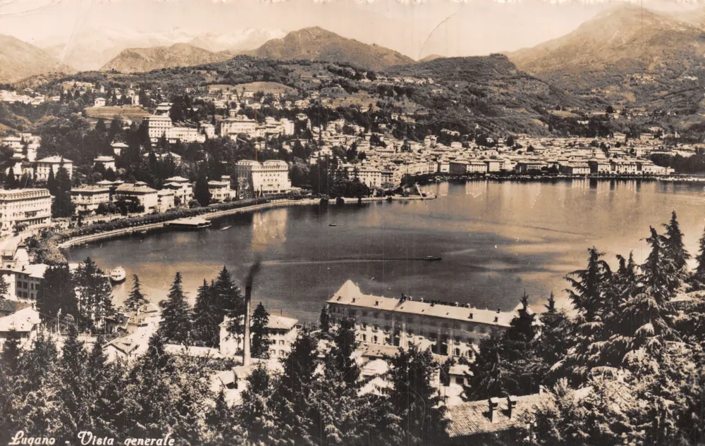 Lugano — Allgemeiner Blick — L. Bellotti, Lugano — Echte Fotografie - Vorderseite