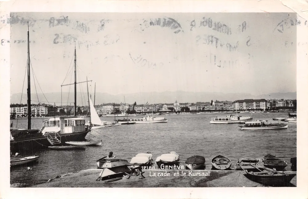 Genève — La rade et le Kursaal — Édition « La Cirque », Lyon - Recto