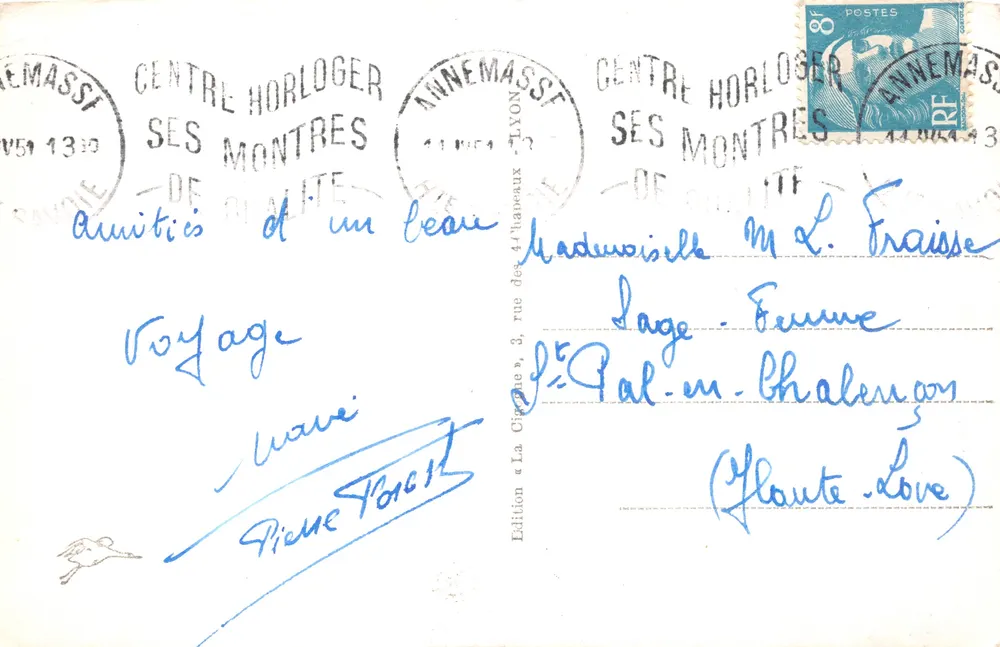 Genève — La rade et le Kursaal — Édition « La Cirque », Lyon - Verso